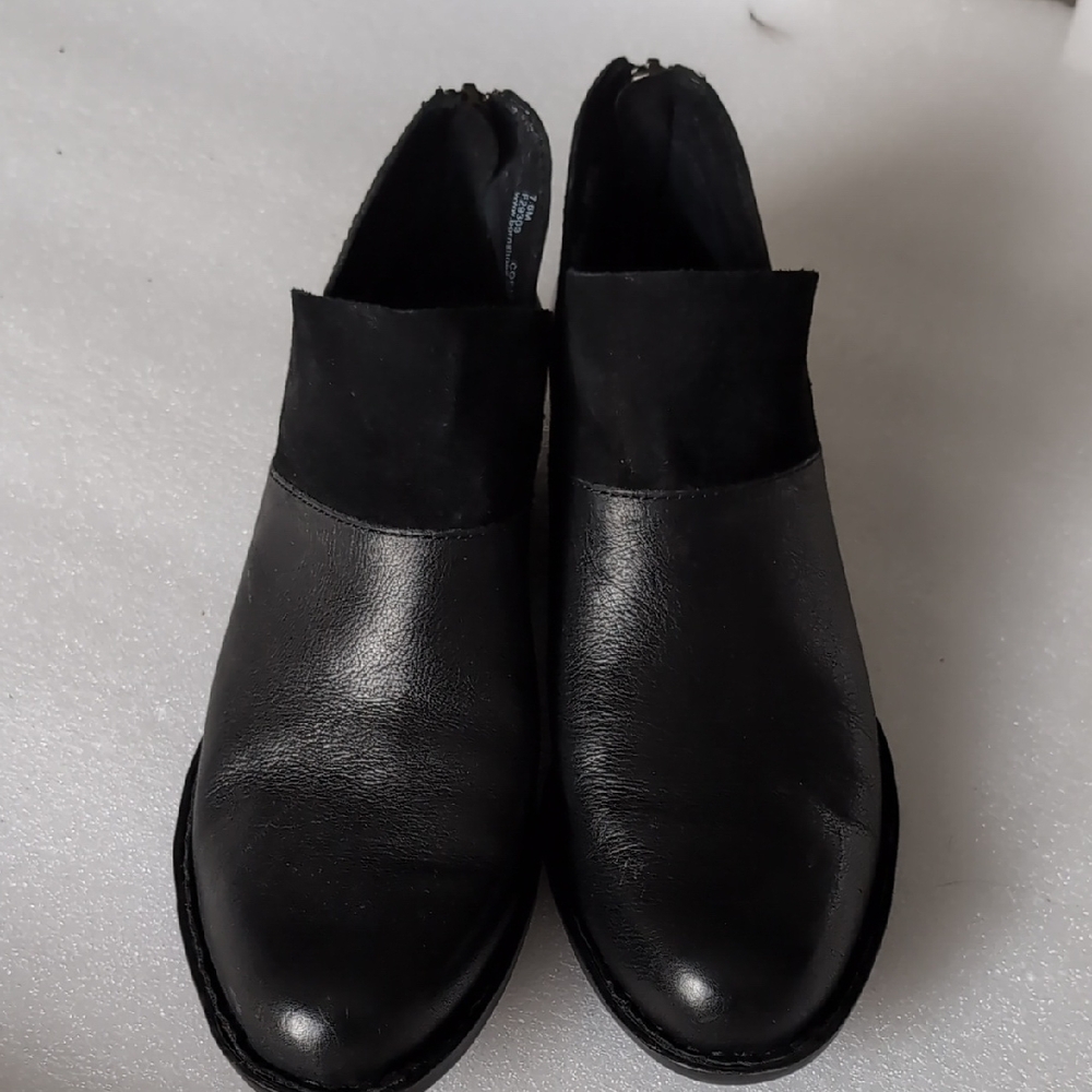 Born Black Leather Ankle Booties
